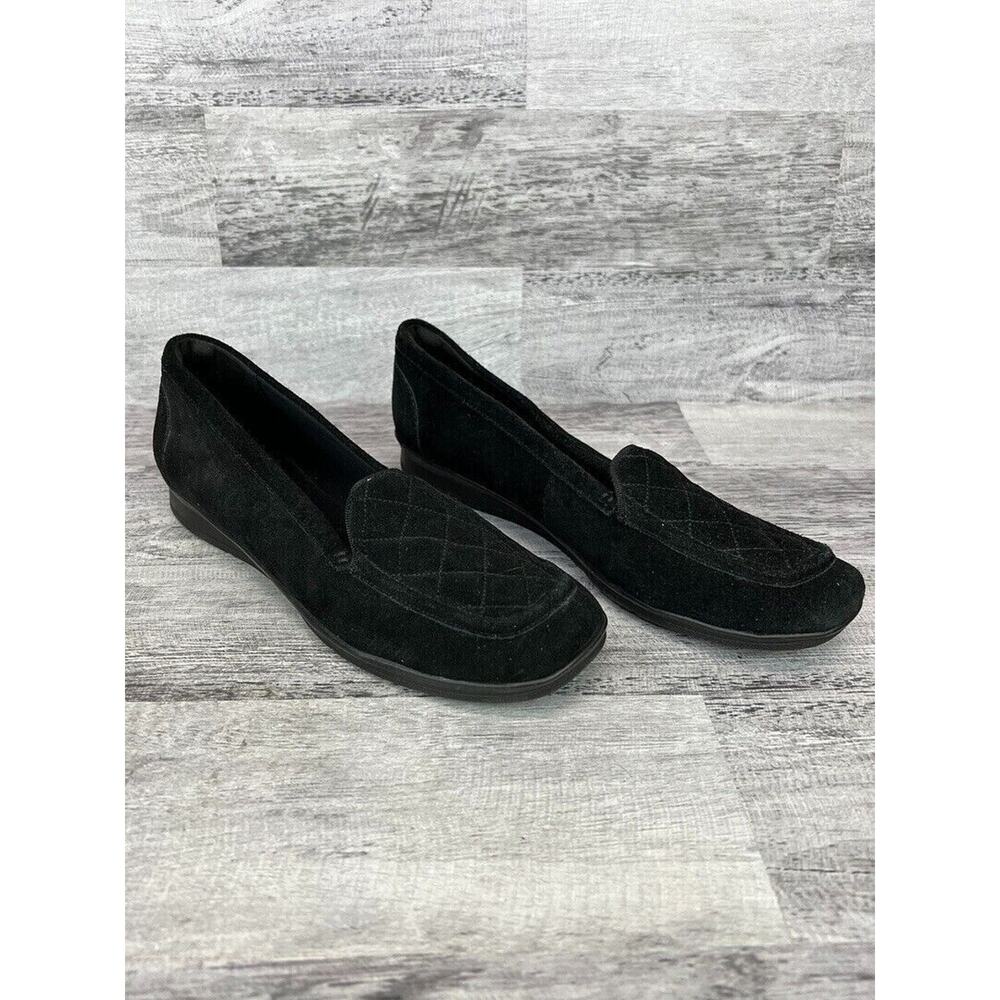 Easy Spirit Womens Size 10 Black Suede Loafers